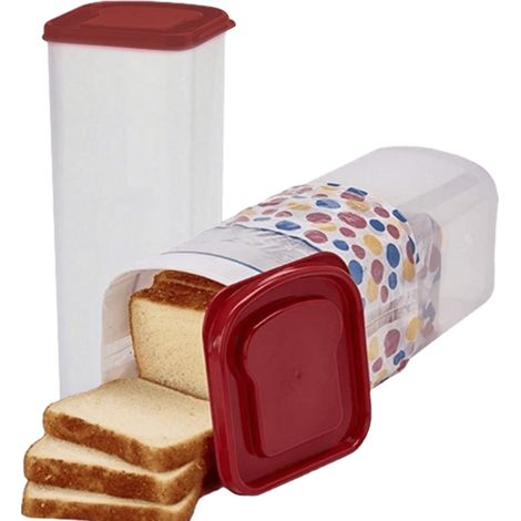 Boîte À Pain - Récipient De Stockage Pour Pain Frais En Polypropylène Transparent Avec Couvercle - Pour Cuisine Intérieure - 1 Pièce (1/5)
