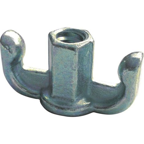 Moncoffrage – Écrou papillon acier forgé – 2 ailettes – base 40 mm – tige ø 17 mm – Filetage métrique pas standard pour tiges de coffrage