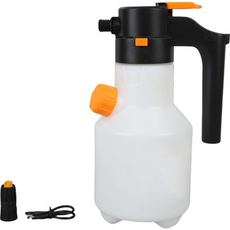 Rosvola Pulvérisateur de mousse électrique 2L, haute pression, Rechargeable par USB, lavage de voiture pour le nettoyage du jardin de la maison, blanc (1/5)