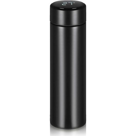 Gourde isotherme 500 ml, tasse de voyage, acier inoxydable 304, gobelet intelligent tactile, étanche, garde les boissons chaudes et froides, gourde de sport pour le vélo, la salle de sport et la maiso (1/4)