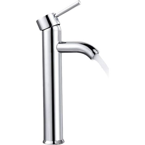1 Mitigeur lavabo,Laiton massif,Chromé,Eau chaude et froide,Salle de bain (1/5)