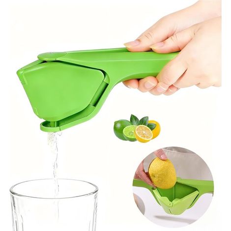 Exprimidor de limones, de palanca manual, ahorra esfuerzo y es fácil de usar, plegable, fácil de usar (verde) (1/5)