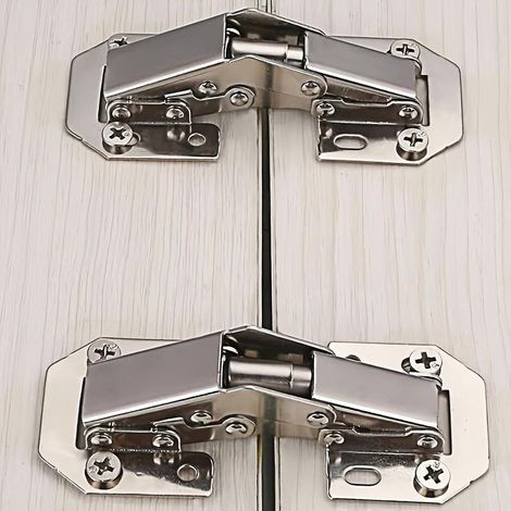 Lot de 2 charnières en acier laminé à froid de 7,6 cm Quincaillerie de porte à charnière à ressort pour placard, armoire et meubles (1/5)