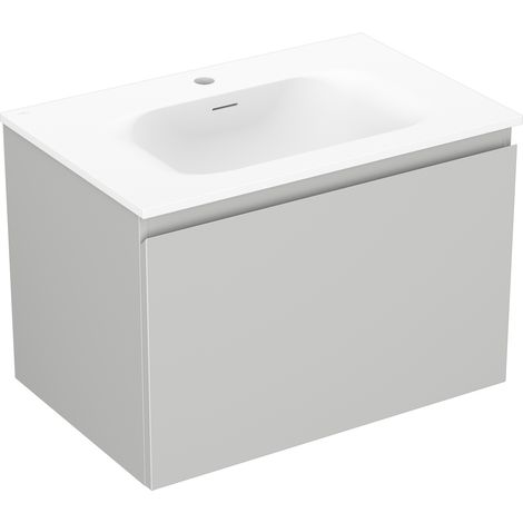 Mexen Orio Badezimmerschrank 70 cm mit Waschbecken Vela, 1 Schublade, grau matt/weiß matt - 91A10-07047-1-BF62-W23M01 (1/5)