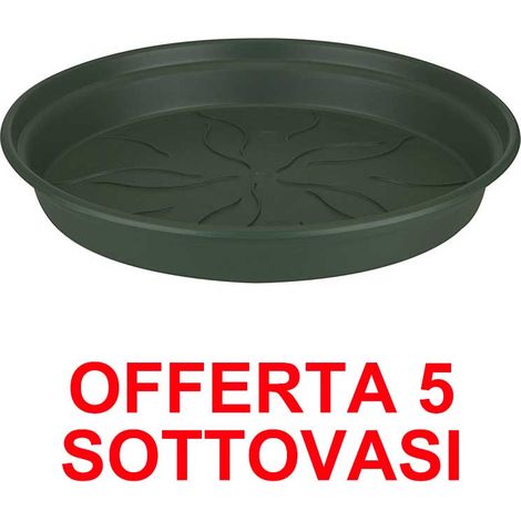 ELHO OFFERTA 5 SOTTOVASO GREEN BASICS SAUCER 14CM VERDE