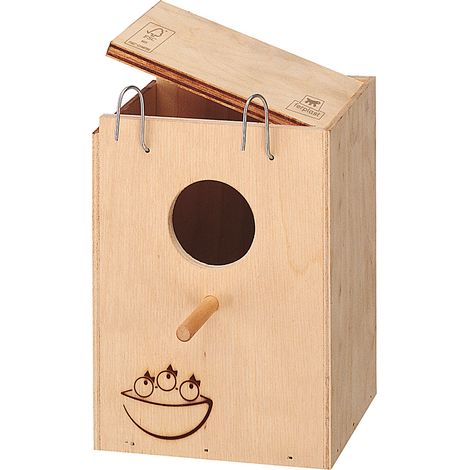 Ferplast NIDO SMALL Nido per uccelli in legno FSC. Variante SMALL - Misure: 13 x 12 x h 17 cm -