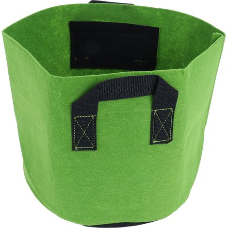 Sac de culture non tissé, vert et noir, 5 gallons, avec poignées, pot de plantation pour légumes et fleurs