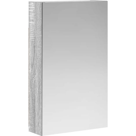Maison Exclusive - Mobiletto per specchio da bagno Grigio Sonoma 30 x 10,5 x 50 cm