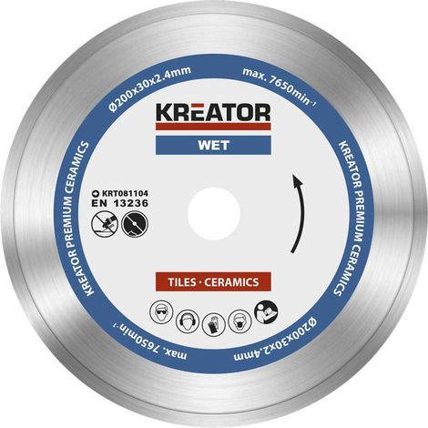 Attrezzo per piastrellisti kreator krt081104 disco diamantato 200 mm bagnato (1/2)