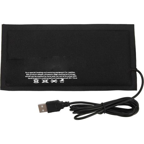 Coussin chauffant USB pour Reptile, température constante sans interrupteur, tapis chauffant réglable pour tortues et petits animaux, 20x10cm (1/5)