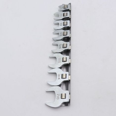 Clé à cliquet volante à tête interchangeable 3/8 pouce, Tête mobile à mâchoires ouvrantes, Clé double usage en L, Impériale (1/5)