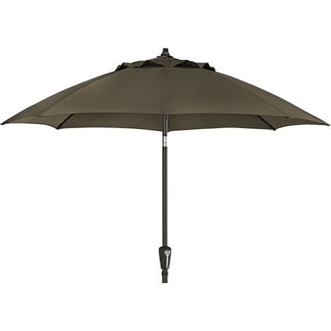 Dehner Ombrellone Kos Ø 220 cm Altezza 227 cm Alluminio/Poliestere Marrone Grande (1/4)