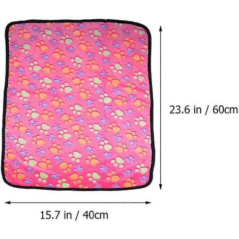 Tapis pour animaux avec empreintes de pattes, couverture pour chien, chaude, lot de 1 (1/5)