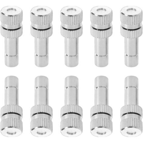 Buses de pulvérisation en laiton, têtes d'atomisation basse pression à connexion rapide, adaptées aux tuyaux d'arrosage, pour le refroidissement, l'époussetage et l'humidifi 30 pièces 0.8mm(0.0315in) (1/5)