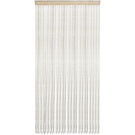 Perlenvorhang, Kristallperlen-verschlüsselter Fadenvorhang, Quasten-Türvorhang für Schrank, Türvorhang für Heimdekoration zum Aufhängen, 1 x 2 m / 39 x 79 cm (Champagner)