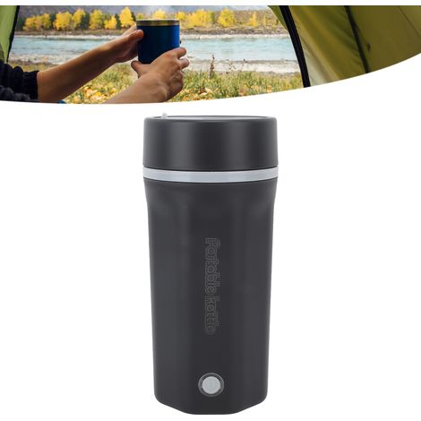 Bouilloire électrique portable/gobelet de voyage, automatique, convient à une utilisation à domicile et en dortoir, petite tasse chauffante électrique, noire, norme européenne, 220V. (1/5)