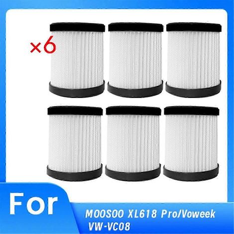 Lot de 6 filtres HEPA pour aspirateur balai sans fil XL618 Pro/VC08 - Accessoires ultra (1/5)