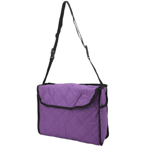 Bolsa de almacenamiento acolchada colgante para accesorios de sillas de ruedas y scooters (morada)