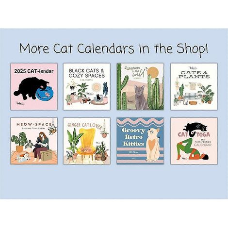 Calendrier mural 2025, calendrier 2025 pour les amoureux des chats, mignon, drôle et joueur (voir photo) (1/5)