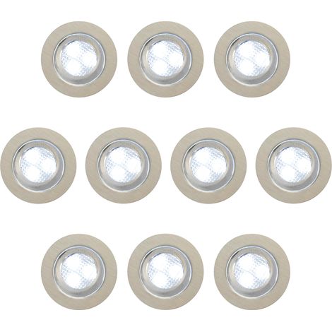 Litecraft Recessed Plinth Light Kitchen & Outdoor Fitting in Steel - 10 Pack (1/4)