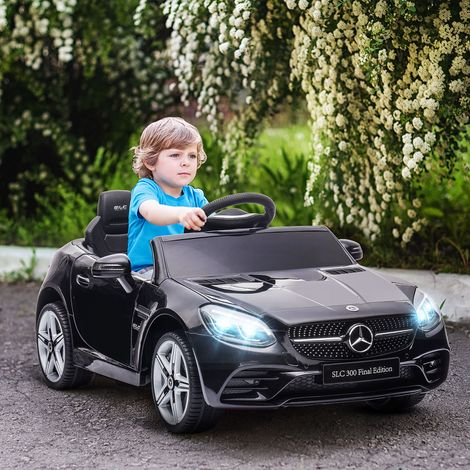 Noir - Voiture électrique 12V 3-6 ans, permis, 2 moteurs, suspension, télécommande, musique/klaxon/phares, PP/métal