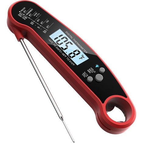 Thermomètre à viande numérique - Thermomètre alimentaire à lecture instantanée pour la cuisson, les grillades et plus encore Gadgets de cuisine, accessoires de grillades essentiels (1/4)