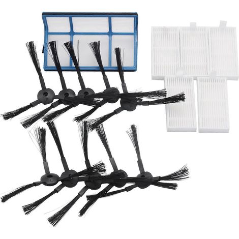 filtres + 10 brosses latérales pour pièces détachées Medion MD 16192, MD 18500, MD 18501 et MD 18600 (1/5)