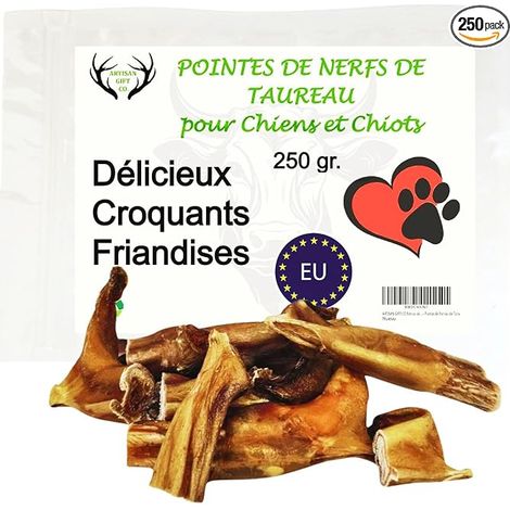 Nerfs de Bœuf pour Chiens et Chiots Pointes 250 g (1/5)