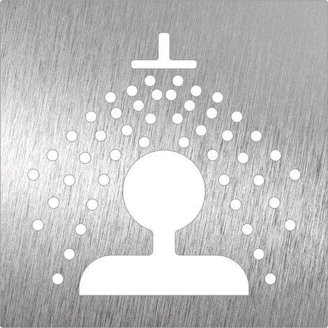 Pictogramme en Acier Inoxydable "Douche" - Fricosmos (1/2)