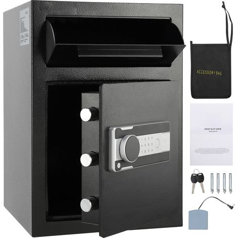 Mophorn 2.5 Cub Depository Safe, Einwurf-Safe mit elektronischem Codeschloss und 2 Schlüsseln, 20,27'' x 13,97'' x 13,97'', für Bargeld und Post, Zuhause, Hotel, Büro