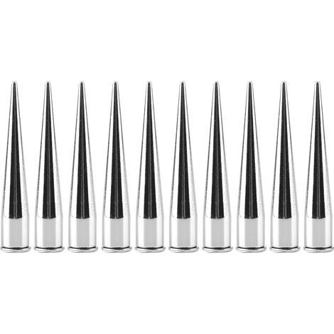 Set mit 10 7-mm-Metallspitzennieten und Schraubnägeln für DIY-Lederarbeiten, Silber (1/5)