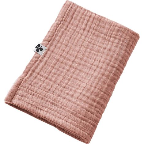 OUREA - Serviette de Toilette 50x90cm Gaze de Coton Rose pêche (1/3)