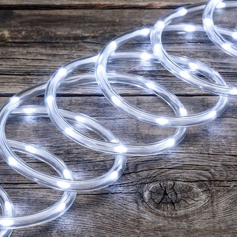 Tubo luminoso gocce led Ø10 mm per addobbi e decorazioni natalizie -20 m / Multicolor