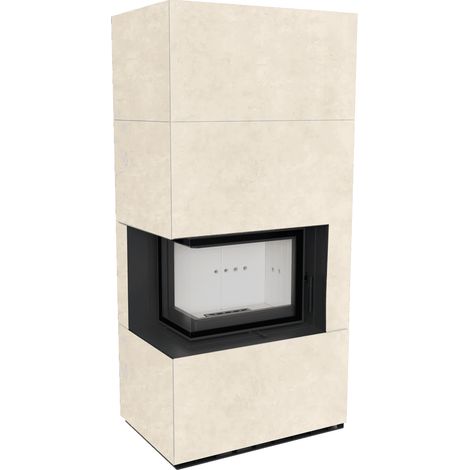 Kaminbausatz KRATKI FLOKI BOX links 8 kW Ø 160 Quarzsinter FOKOS TALCO (1/4)