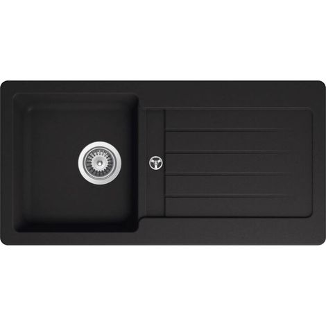 Granitspüle Victory S-VEL 860.10 - deep black, ab 40er Unterschrank, 860 x 435 mm