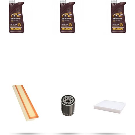Kit tagliando 3 FILTRI e 3L OLIO compatibile con Lancia Musa 1.4 LPG 57kw dal 2010 (1/4)