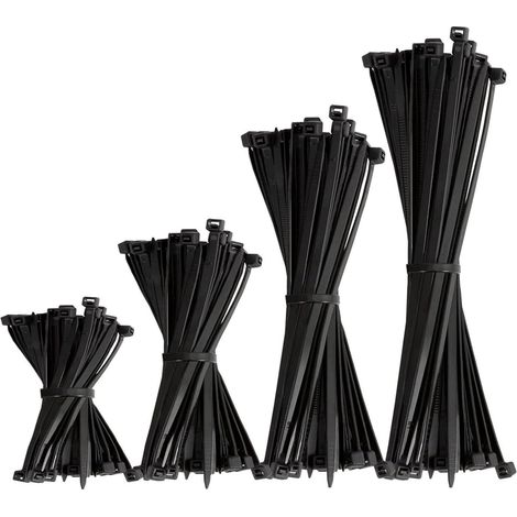 Kabelbinder Schwarz Nylon 3,6mm 4 Größen 240 3.6mm Mix - 240 Pack