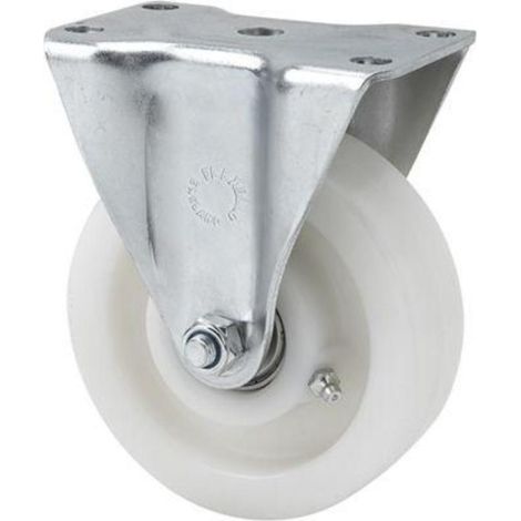 RUEDAS ALEX rueda fija  17-61-50-ft nylon blanco extrafuerte eje liso (1/2)