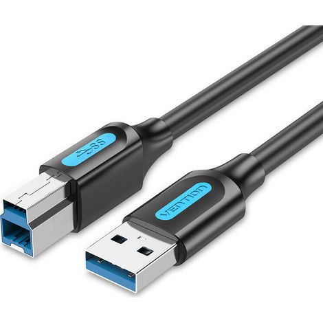 Cable USB 3.0 Impresora Vention COOBI/ USB Tipo-B Macho - USB Macho/ 3m/ Negro (1/2)
