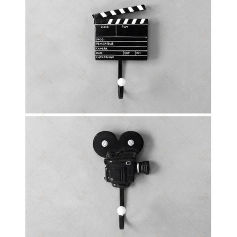 de 3 patères murales vintage en résine à motifs de films (1/5)