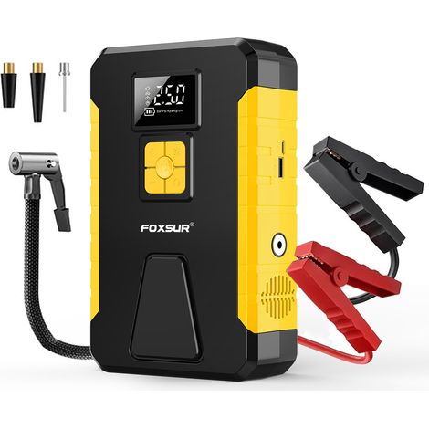 FOXSUR : batterie de secours pour voiture, pompe à air portable pour voiture, pompe à air polyvalente pour la voiture et la maison (1/5)
