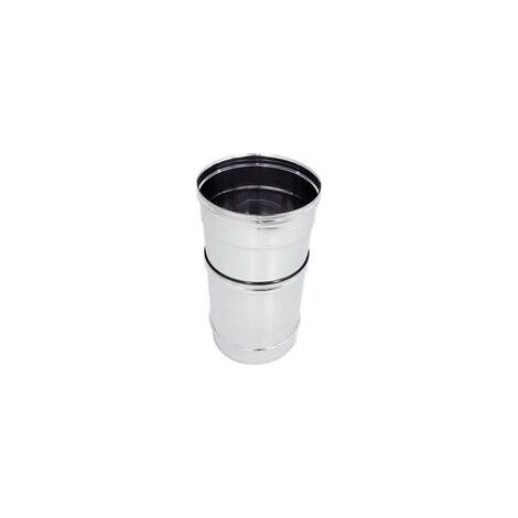 Tubo telescopico per canna fumaria cm 32-47  diam.100 mm  sp 0,5 mm  acciaio304