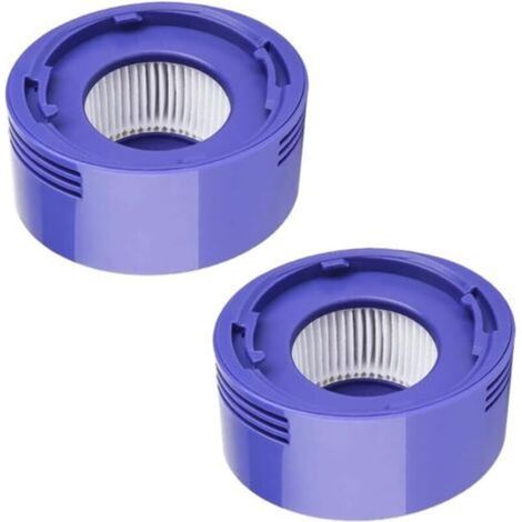 Lot de 2 filtres HEPA remplaçables pour aspirateurs sans sac – compatibles avec modèles Dyson V7 et V8 – couleur violet et blanc (1/4)