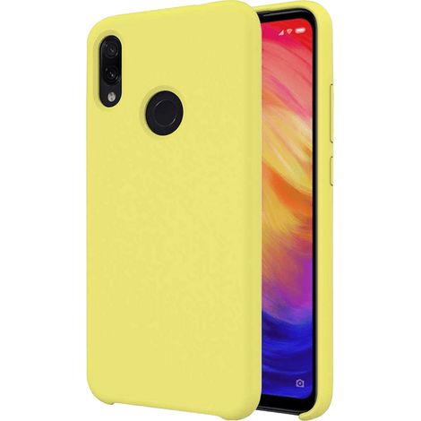 CUSTODIA PER XIAOMI REDMI NOTE 7 / NOTE 7 PRO / NOTE 7S RETRO IN SILICONE GIALLO