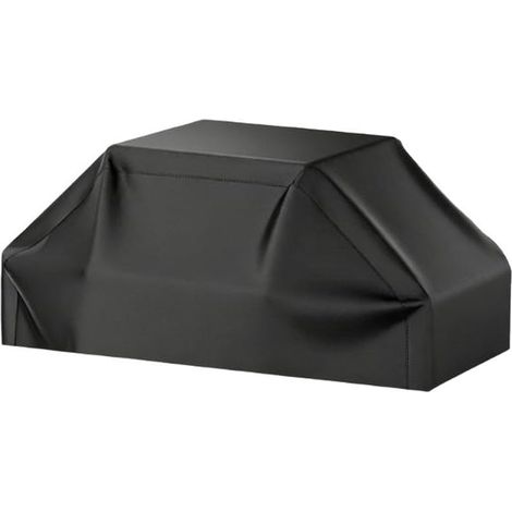 Housse de barbecue très résistante pour barbecue plat – Étanche semi-fermée Trapézoïdale Ajustement résistant aux UV et au vent Noir 145 x 70 x 70 cm (1/5)