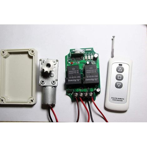 Contrôleur de Moteur Universel 12 V DC - Télécommande sans Fil 30A - Moteur linéaire Commande Avant arrière Télécommande Treuil de Porte - Store vénitien - Rideaux Volets roulants (1/5)