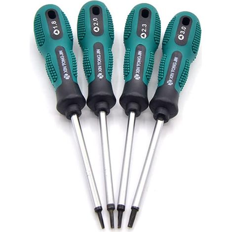 Tournevis triangulaires lot de 4 magnétiques avec embout 1,7 mm 2 mm 2,3 mm et 2,6 mm antidérapants pour outils de précision (1/5)