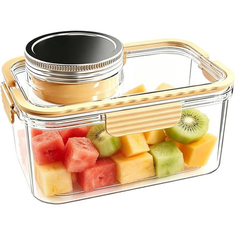 Contenant Alimentaire Hermétique, Bocal à Salade Pour Le Travail Avec Boîtes À Assaisonnements - Pour Femmes et Hommes Végétariens, Étudiants, Voyageurs, Personnes Au Régime, Bureaux, Salles de Sport, (1/5)