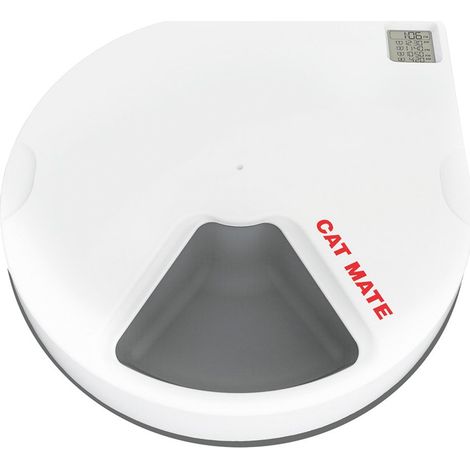 CAT MATE C50 Mangeoire automatique avec cinq repas en 96 heures gérée par minuterie et avec 2 tuiles de glace pour garder les aliments au frais (1/2)