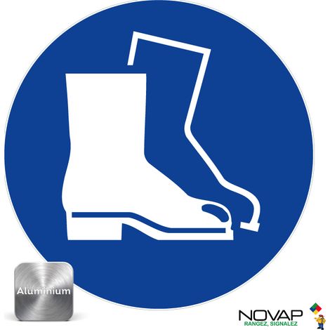 Panneau Chaussures de sécurité obligatoire - Alu Ø300mm - 4010984